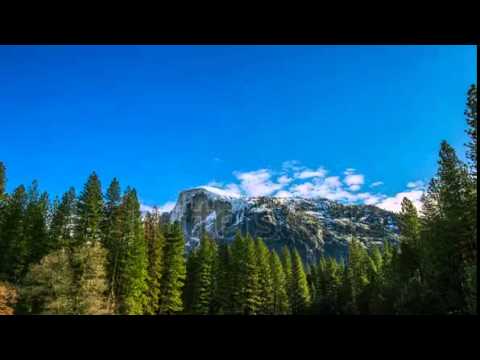 time lapse beautiful clouds moving over half dome yosemite national park