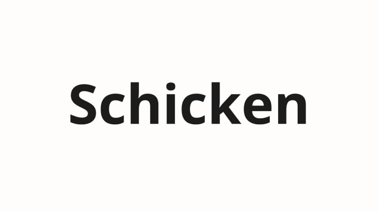 How to pronounce Schicken