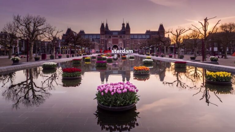 AMSTERDAM 8K Video Ultra HD With Soft Piano Music – 60 FPS