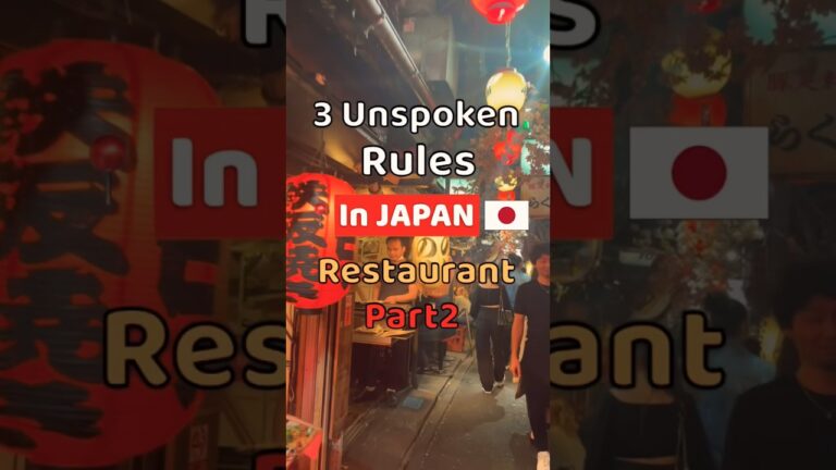 3 Unspoken Rules about the restaurant you need to know in Japan 🇯🇵 | #shorts  #Japan #unspokenrule